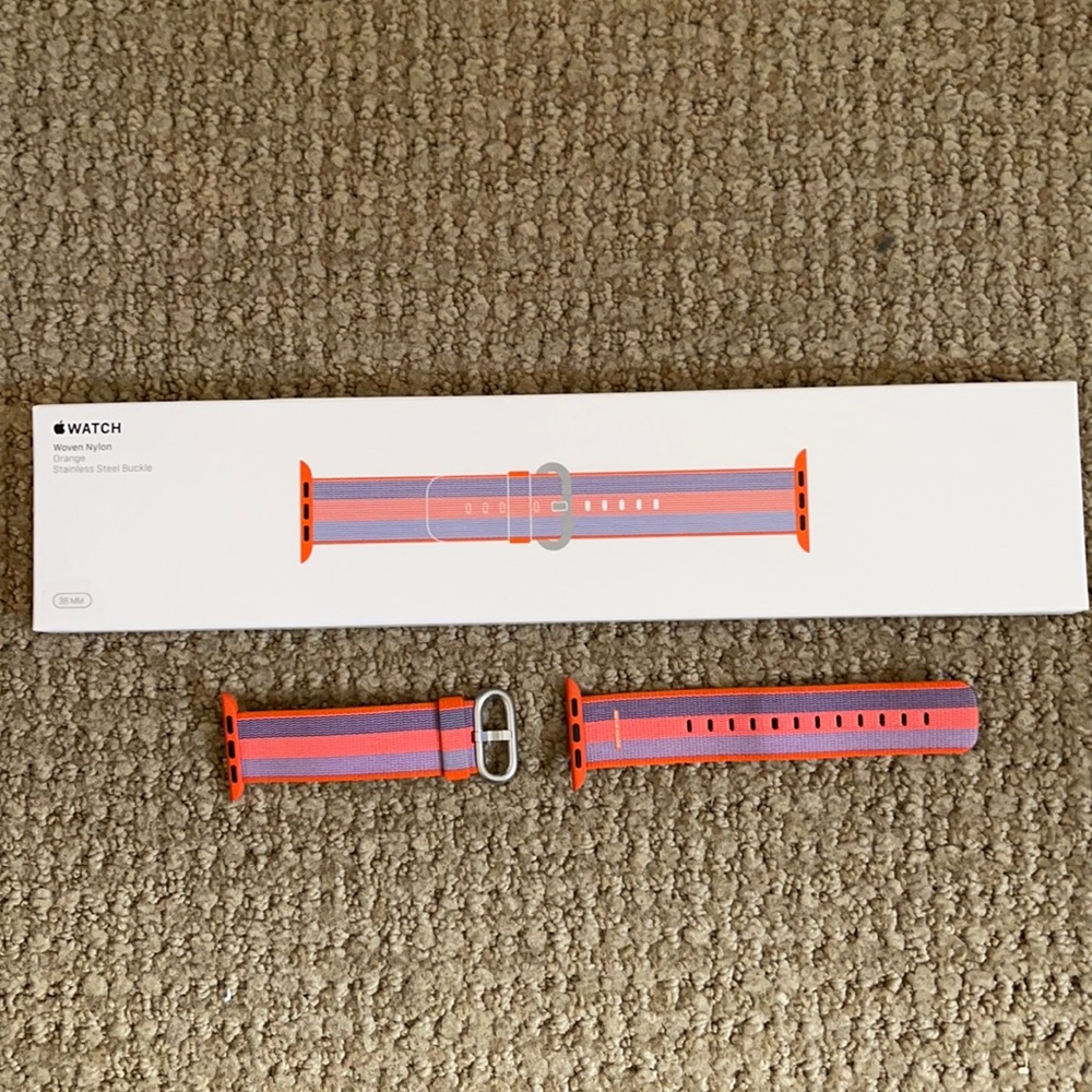 Apple Watch Woven Nylon Orange
